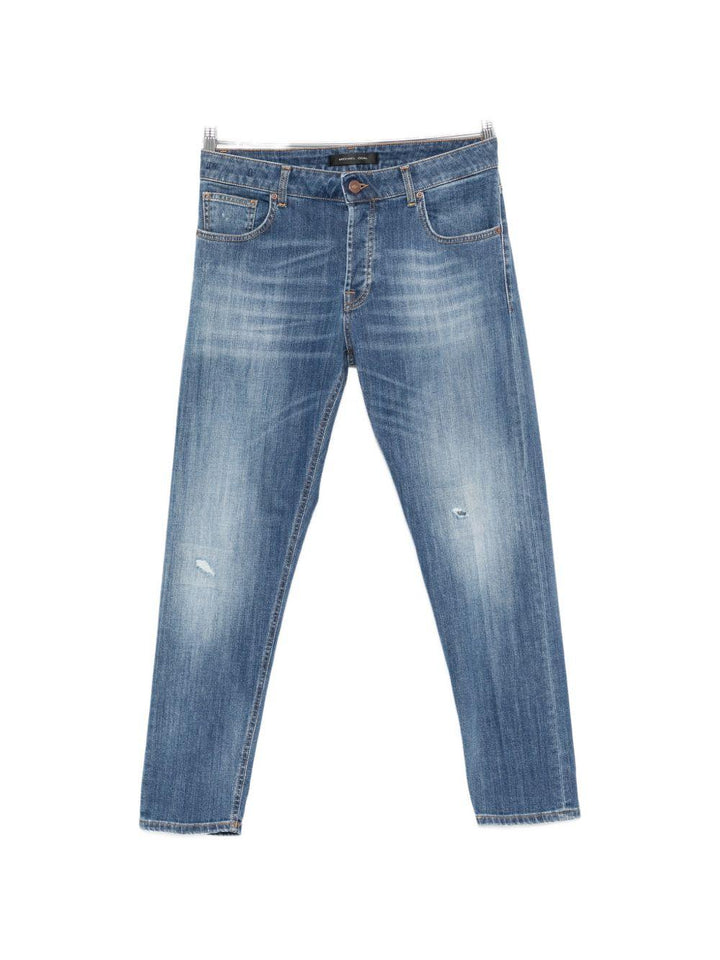 Jeans effetto slavato blu 