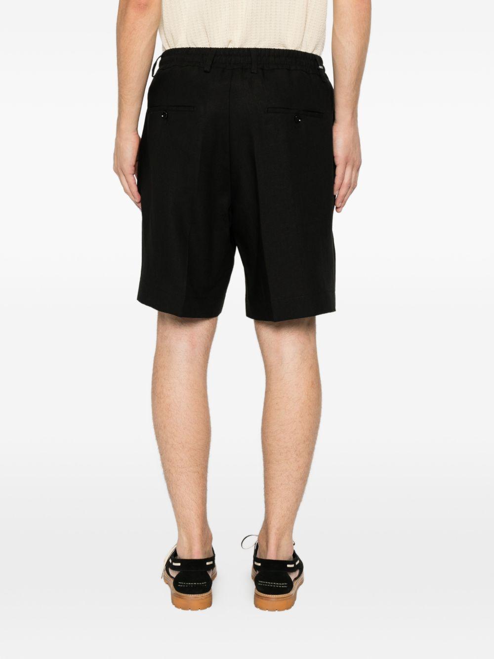 Shorts con pinces nero 