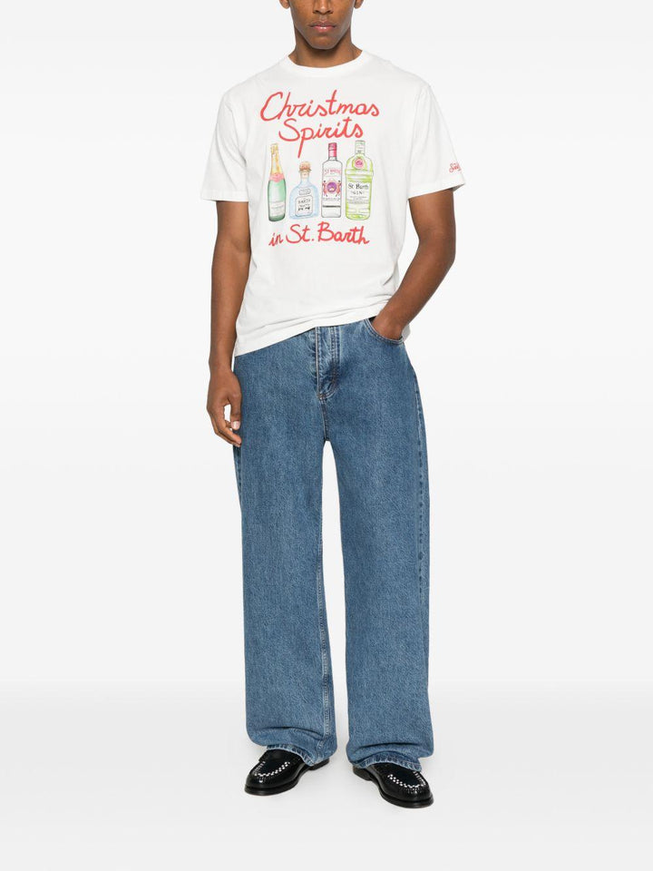 T-shirt bianca con stampa 
