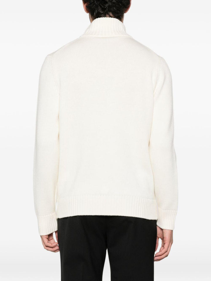 Cardigan panna con bottoni 