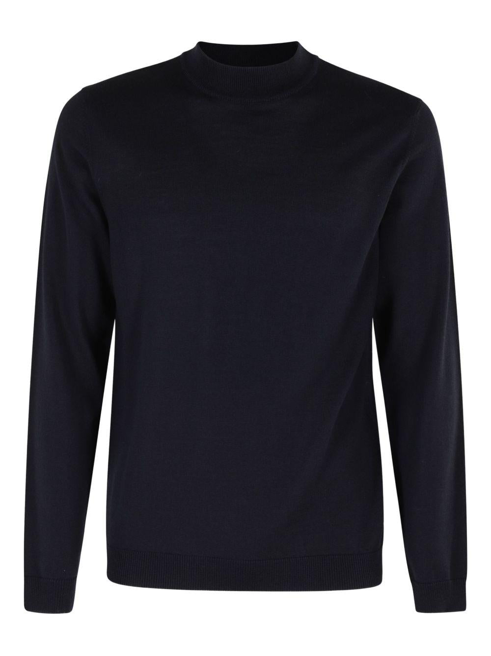Maglione blu navy a collo alto 