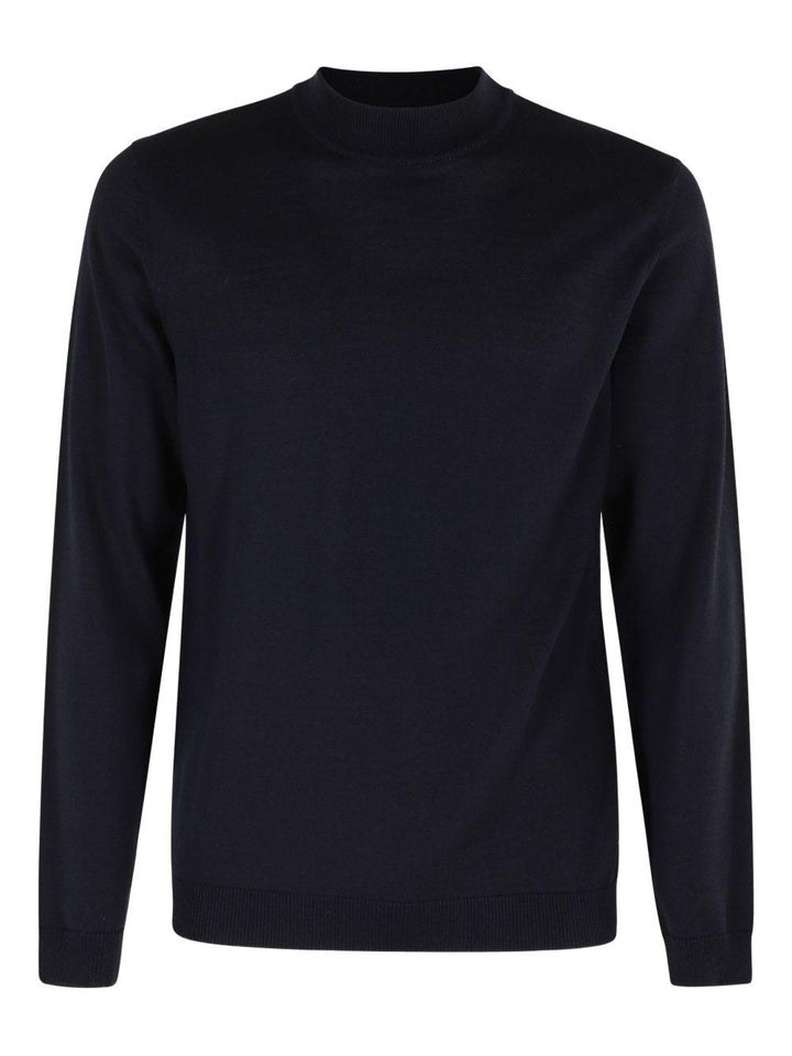 Maglione blu navy a collo alto 