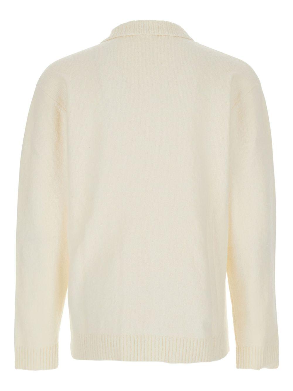 Maglione stile polo bianco 