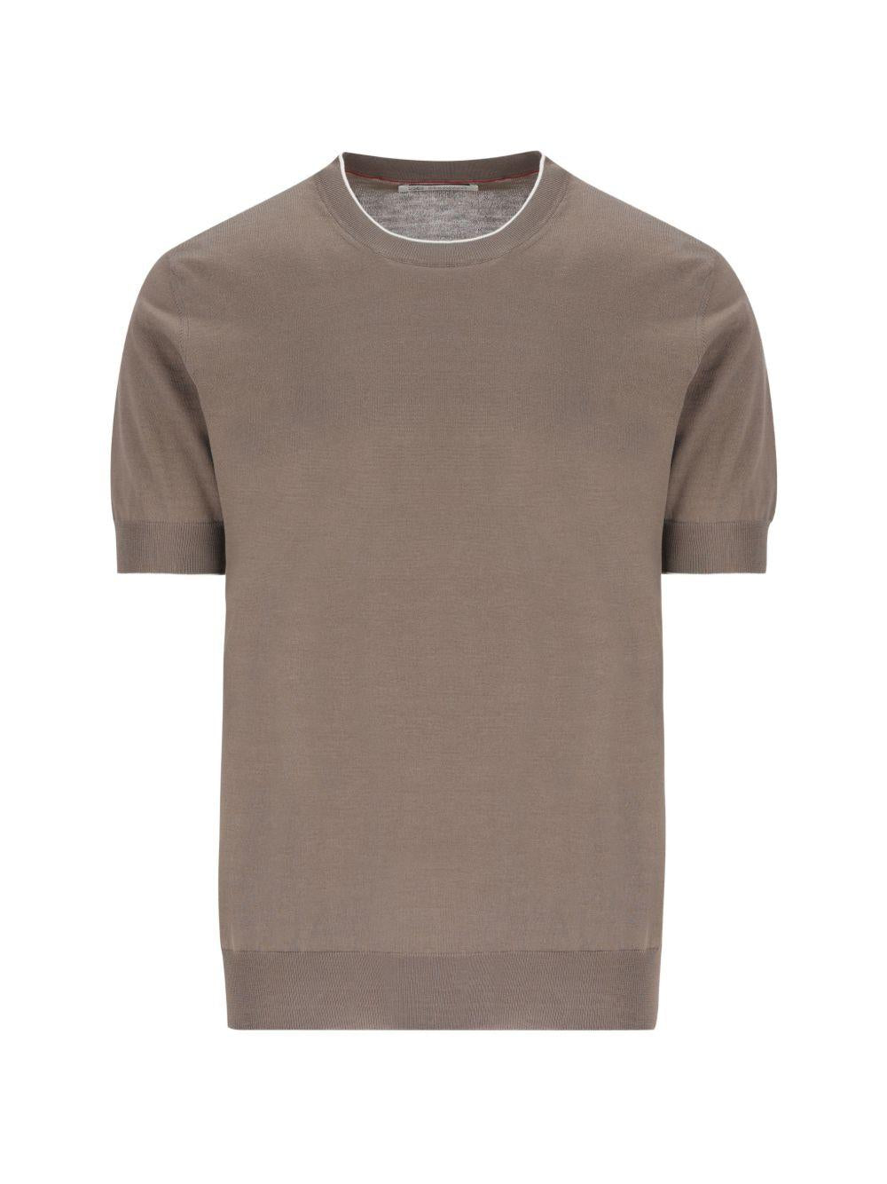 T-shirt girocollo nocciola 