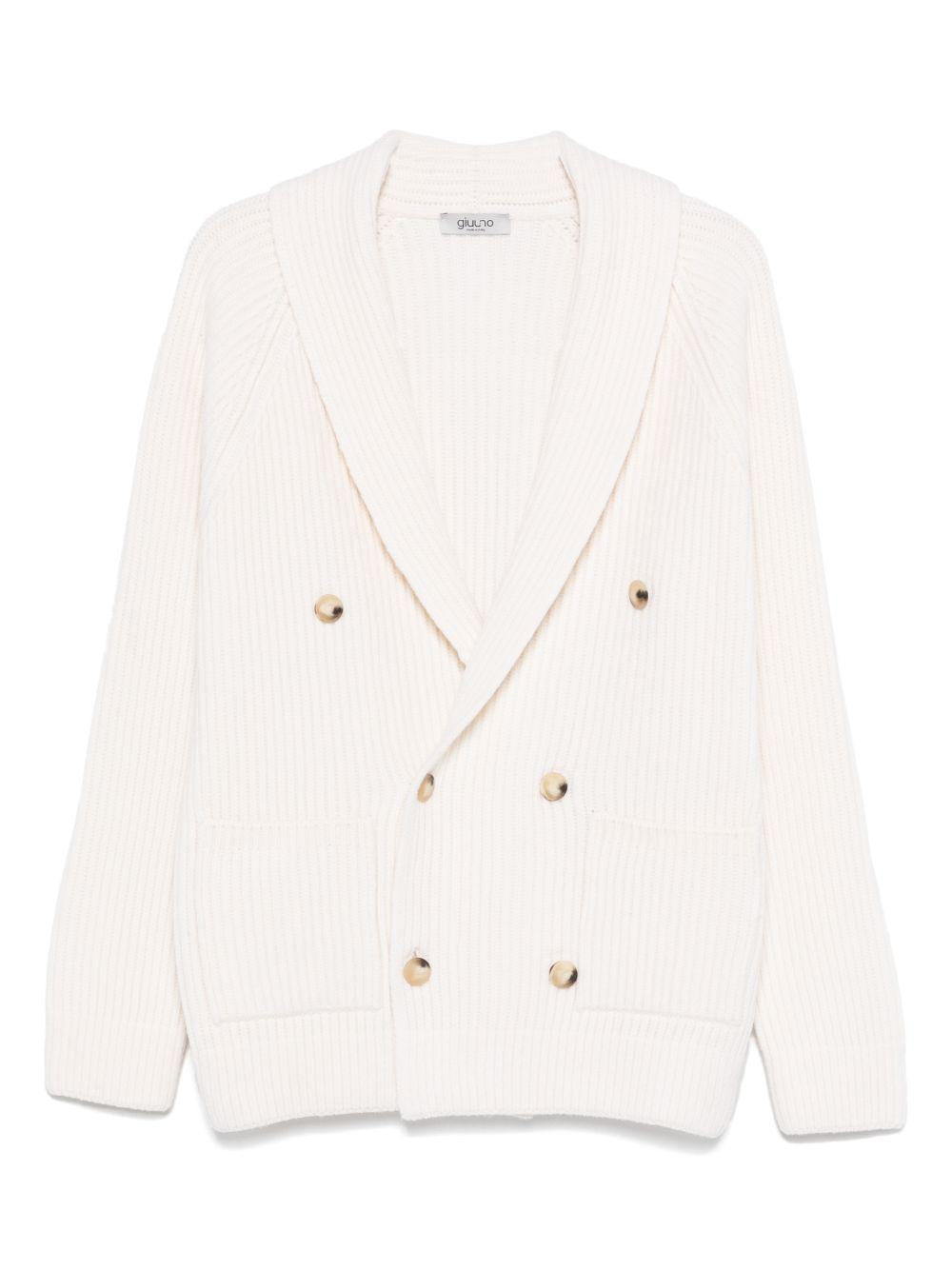 Cardigan doppiopetto bianco 