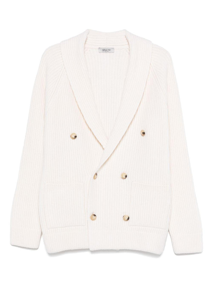 Cardigan doppiopetto bianco 