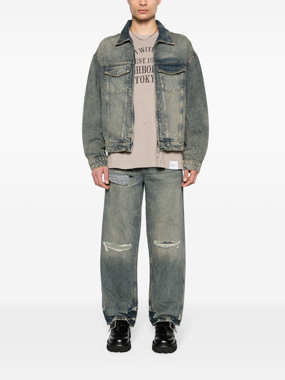 Giacca denim blu cream R4 