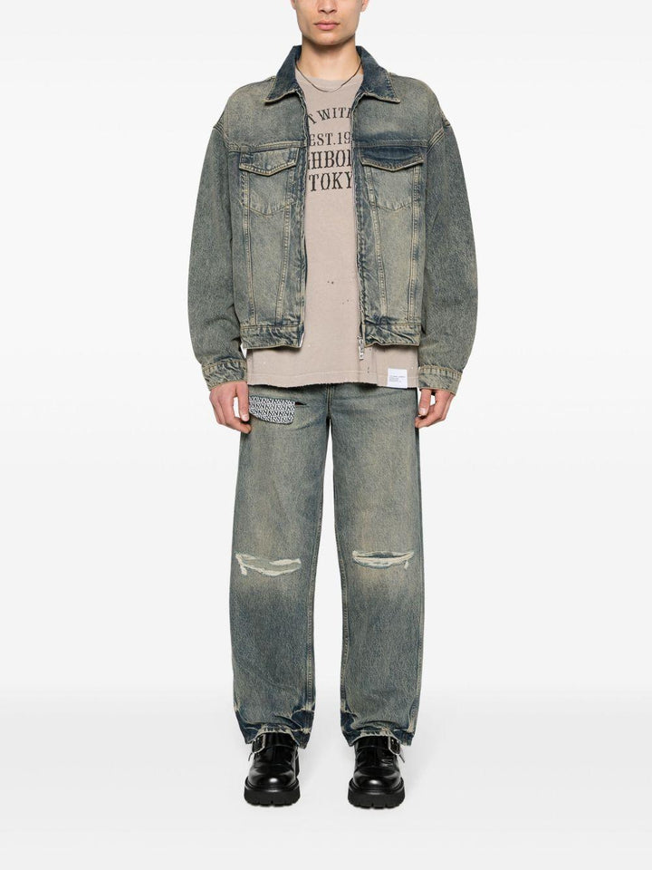 Giacca denim blu cream R4 