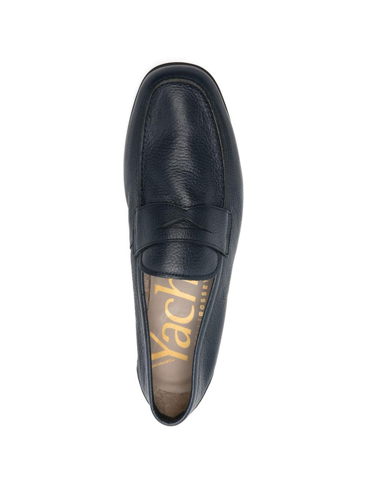 Mocassino blu navy in pelle 