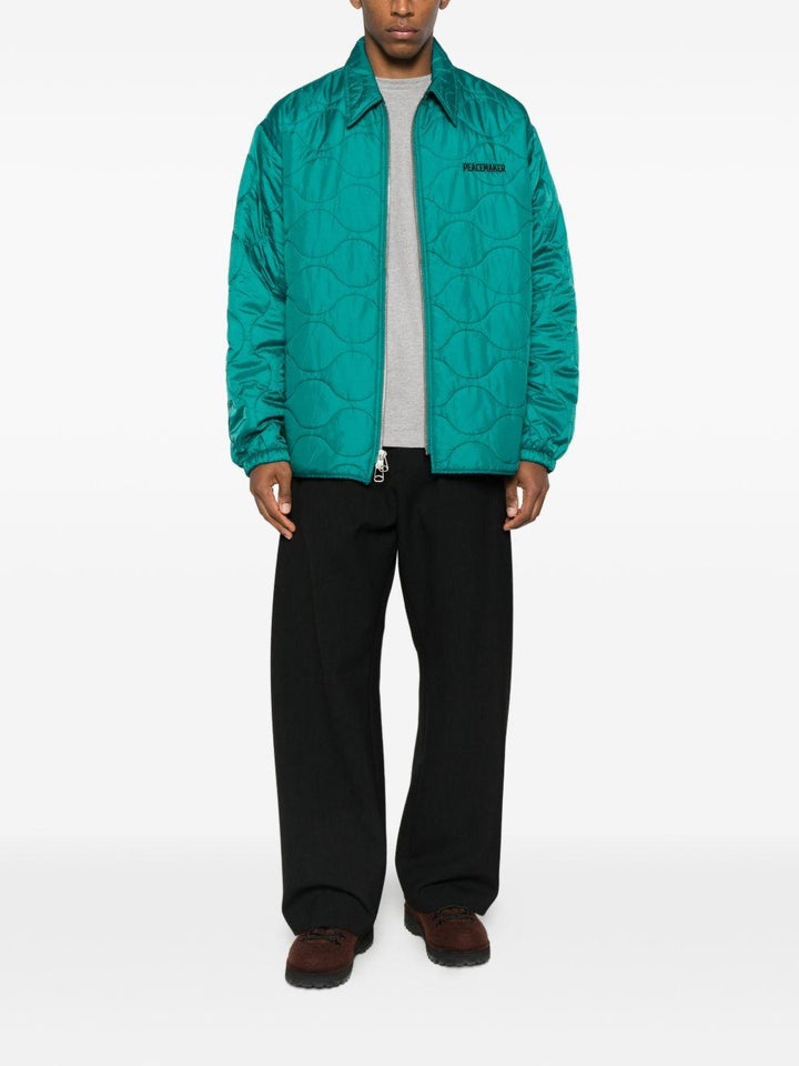 Giacca con zip verde 