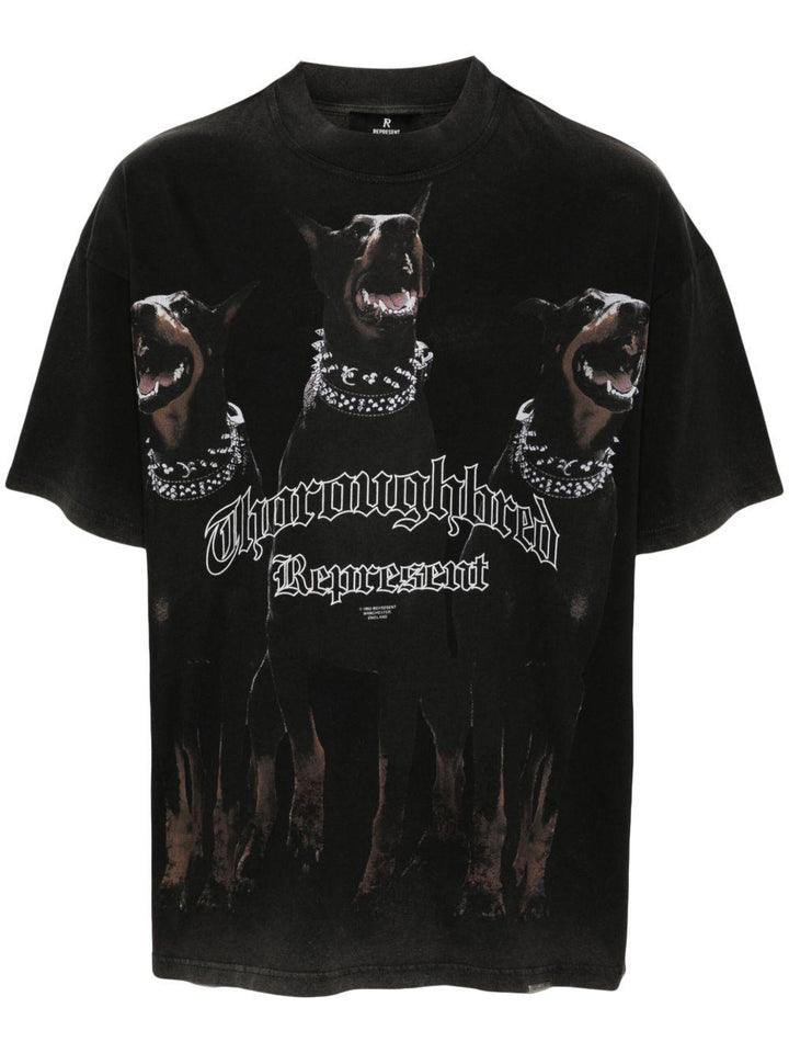 T-shirt nera Thoroughbred 