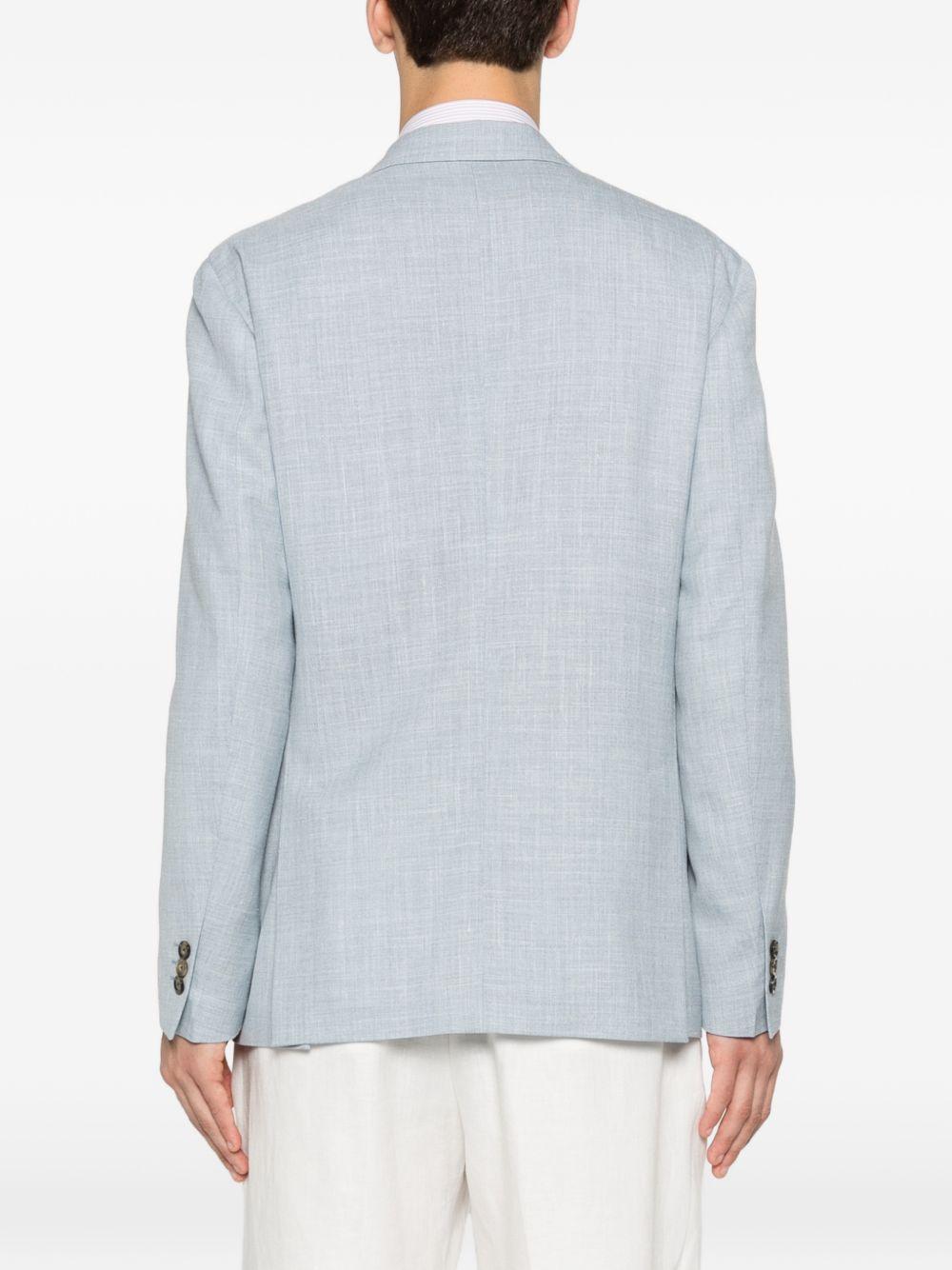Blazer in lana azzurro polvere 