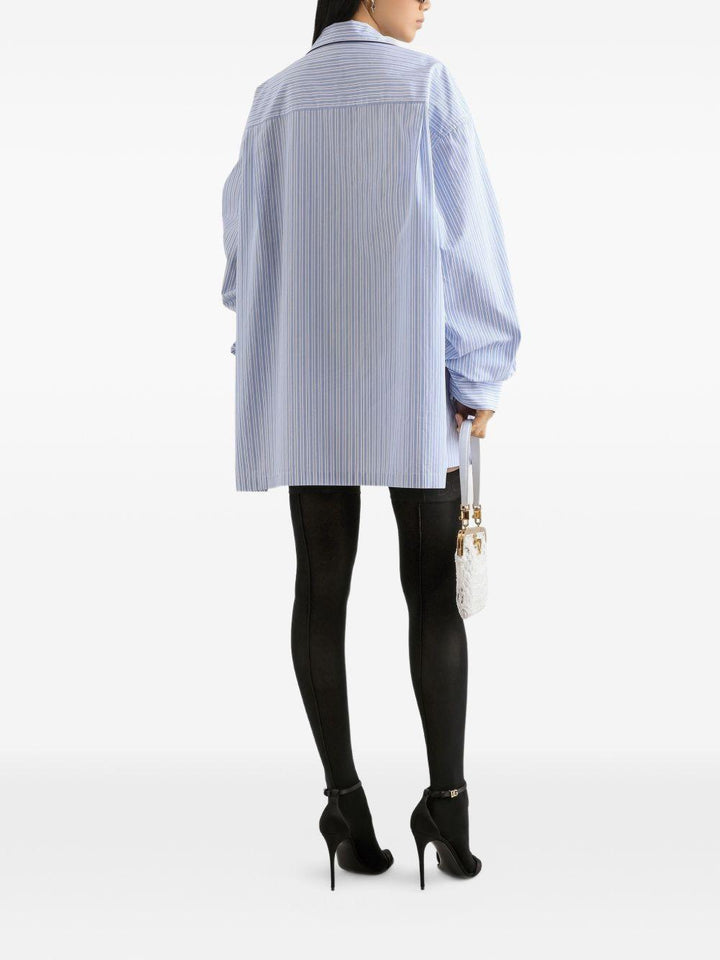 Camicia a righe con tasca 