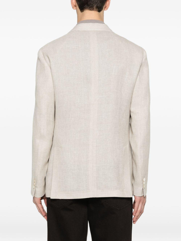 Blazer patch-pocket beige sabbia 
