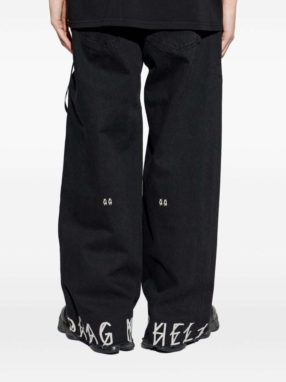 Pantaloni neri con logo 
