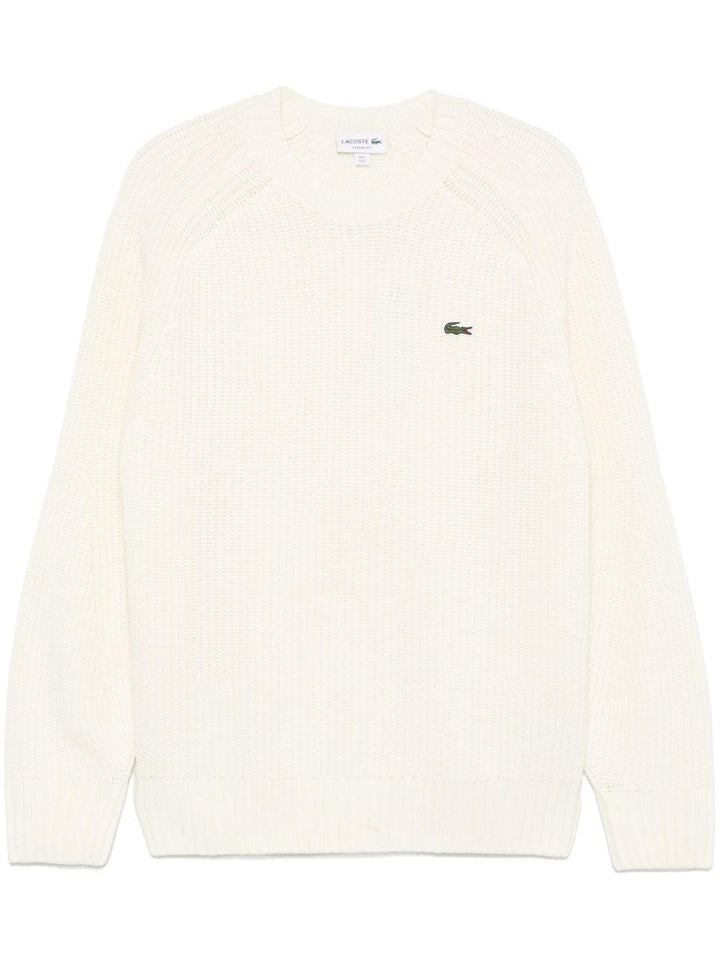 Maglione con ricamo écru 