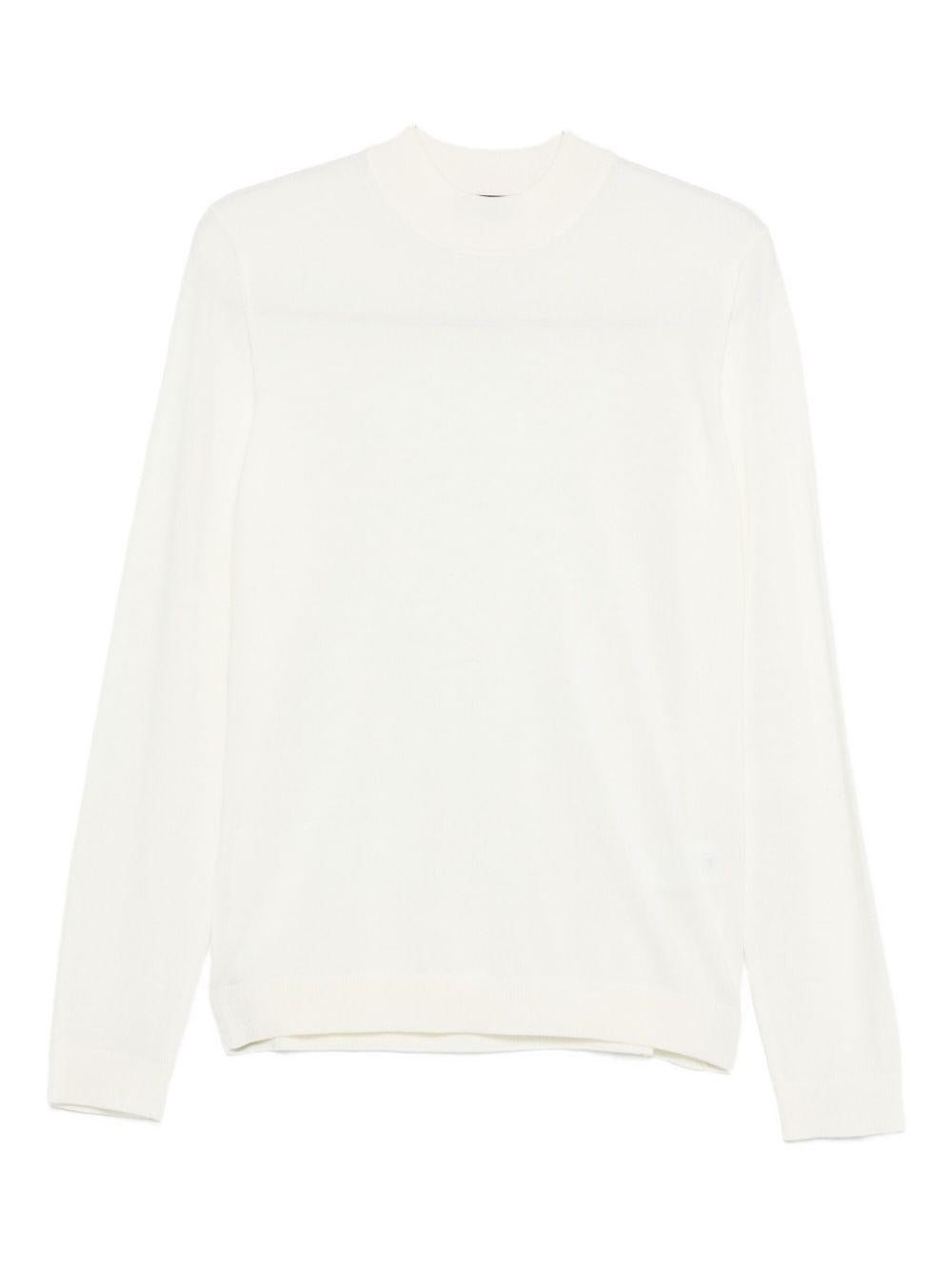 Maglione bianco a collo alto 