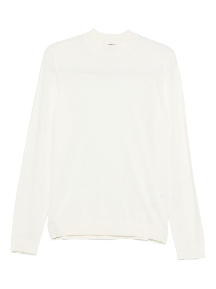 Maglione bianco a collo alto 
