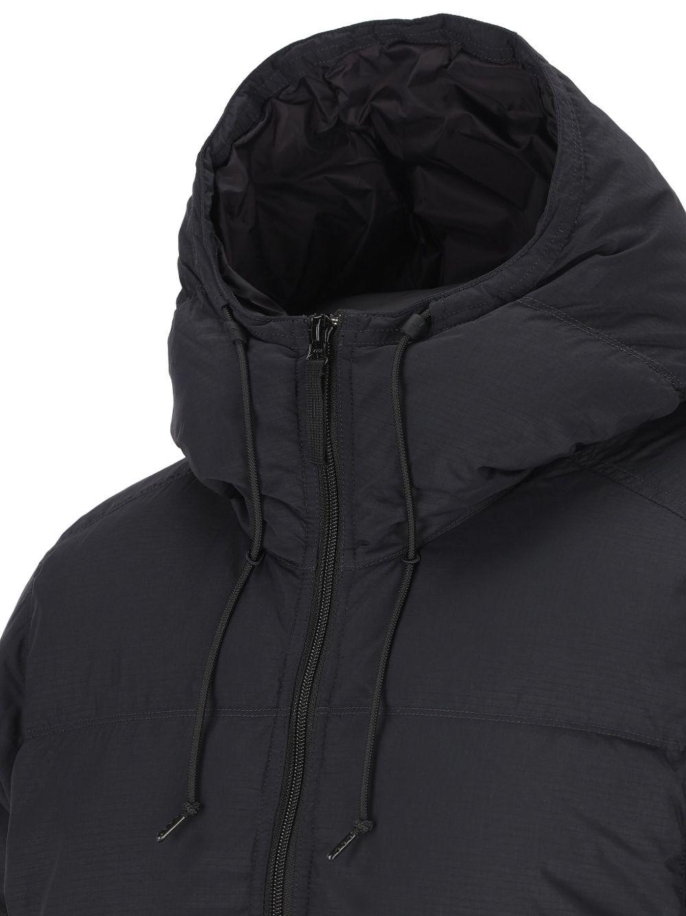 Giacca trapuntata con cappuccio nera 