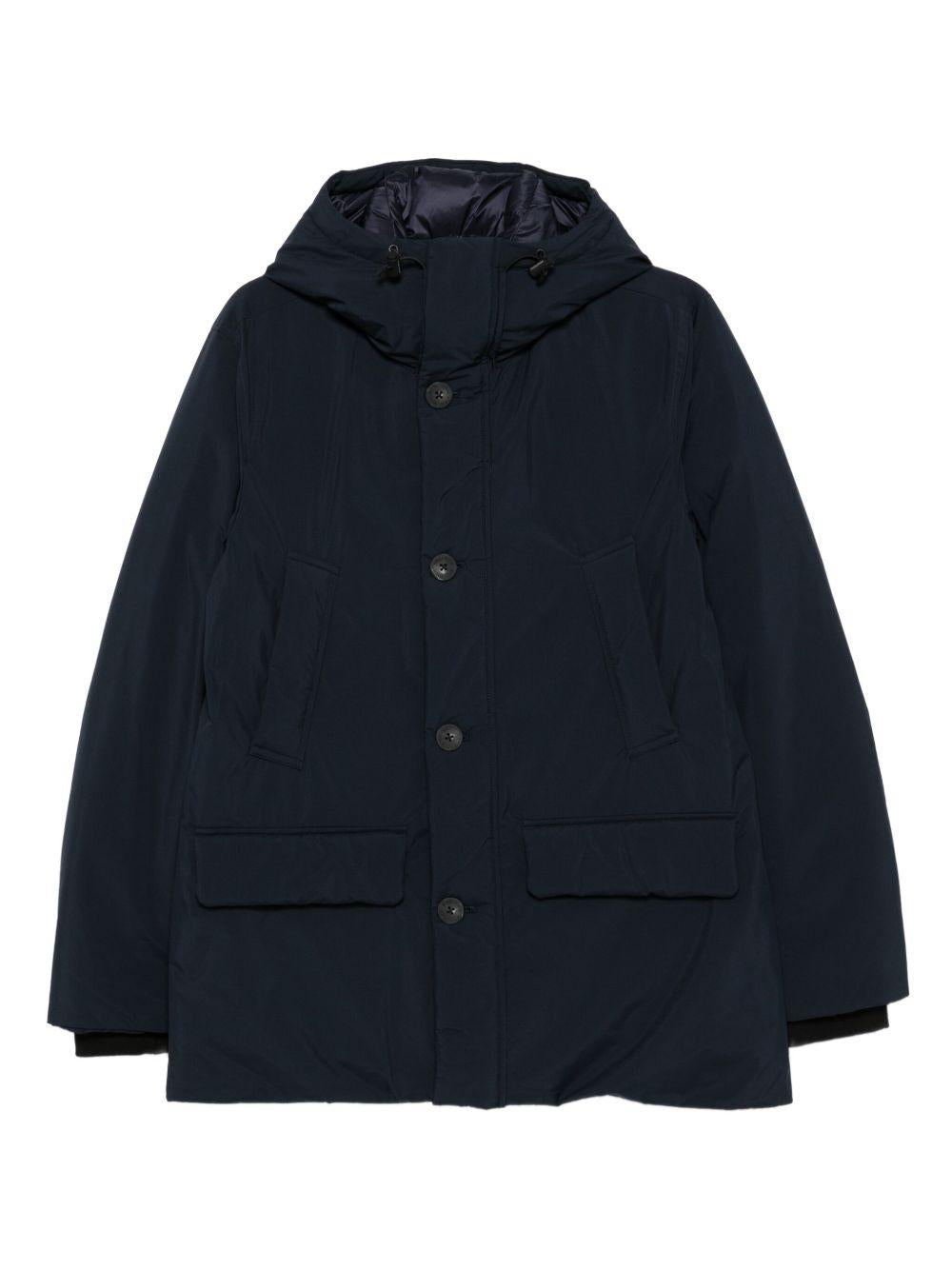 Giacca con cappuccio blu 