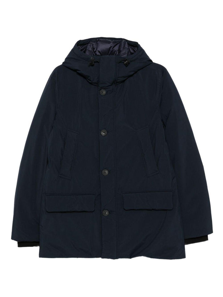 Giacca con cappuccio blu 