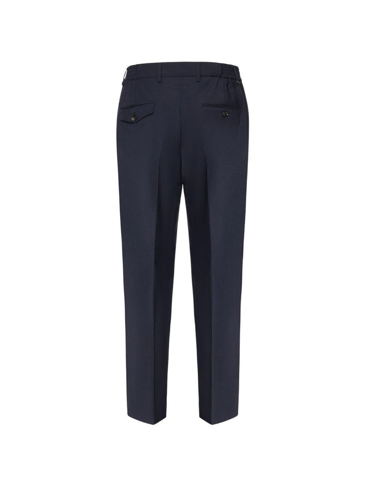 Pantaloni plissé blu scuro 