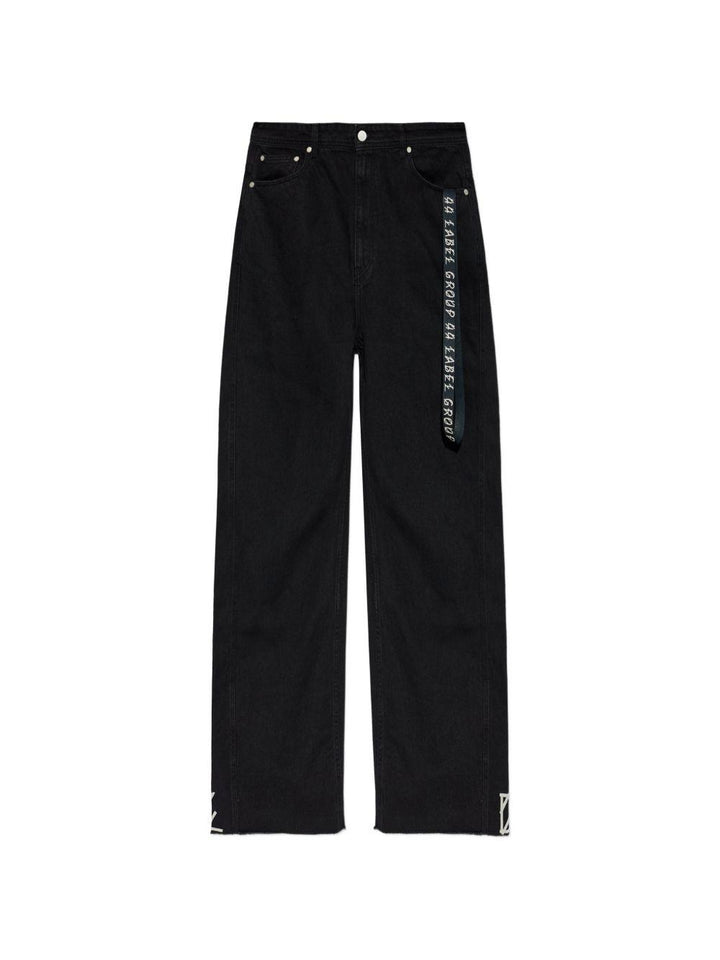 Pantaloni neri con logo 