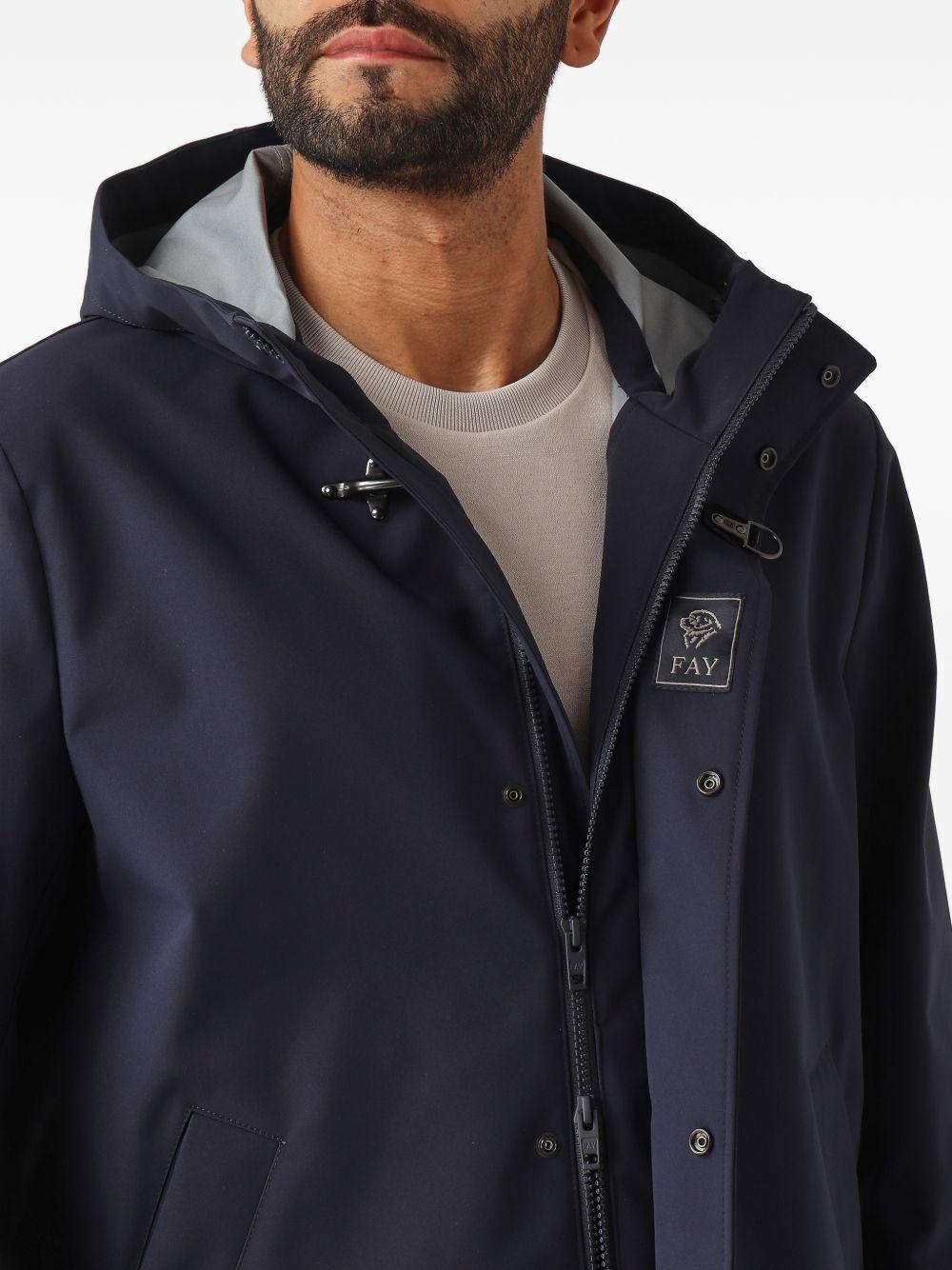 Parka in poliestere con cappuccio 