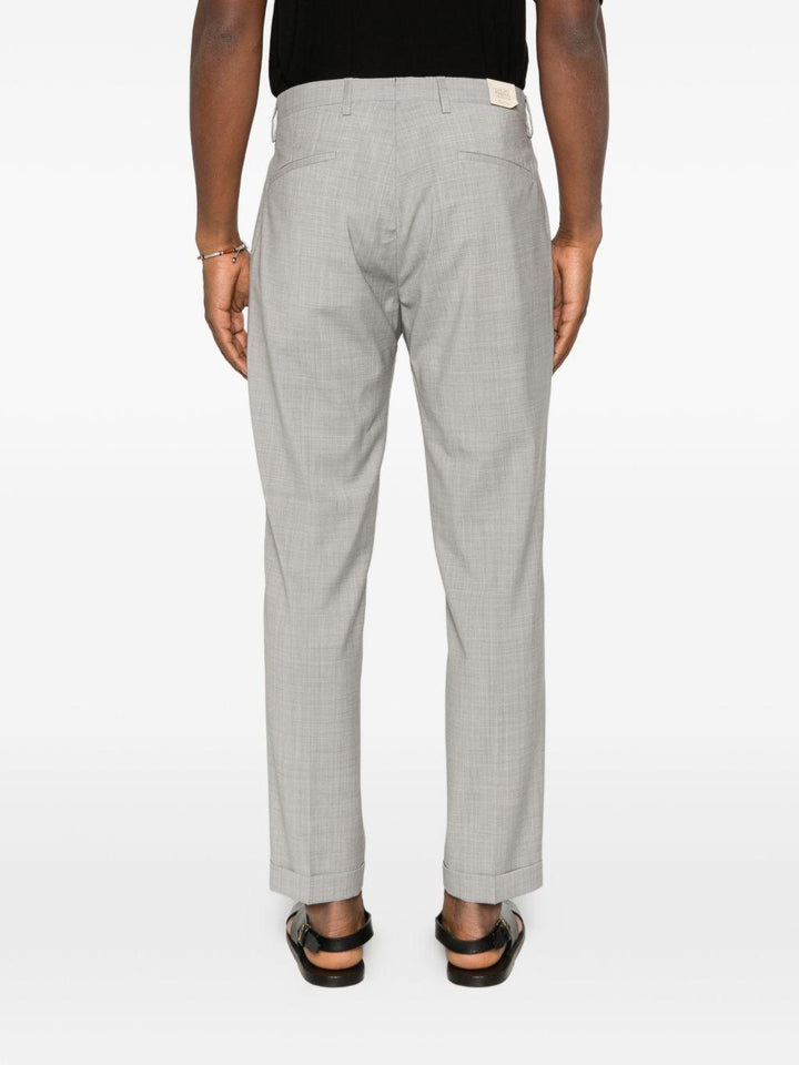 Pantaloni sartoriali acciaio con pieghe 