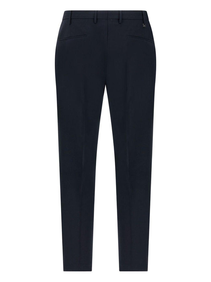 Pantaloni dritti blu in lana 
