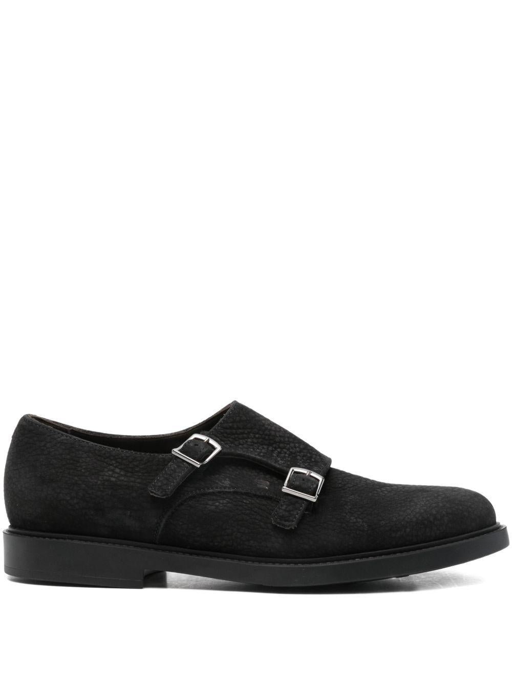 Scarpe stringate nere con fibbia 