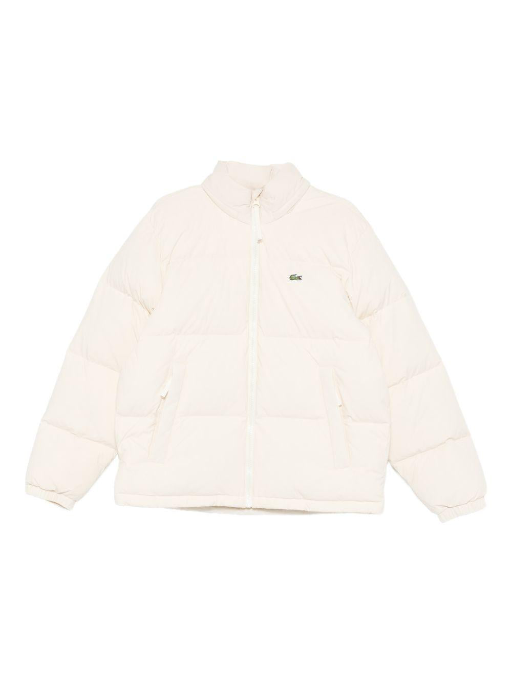 Piumino beige con zip 
