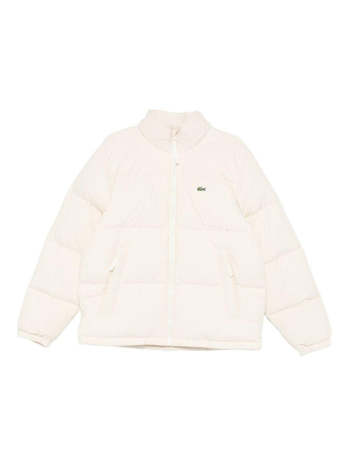 Piumino beige con zip 