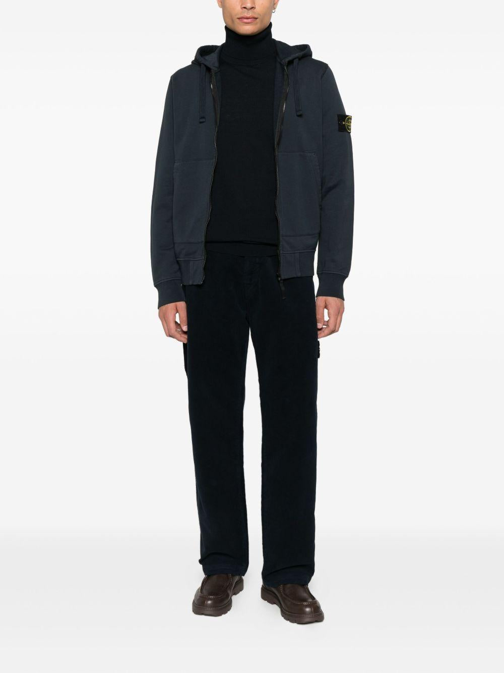 Felpa con cappuccio blu navy 