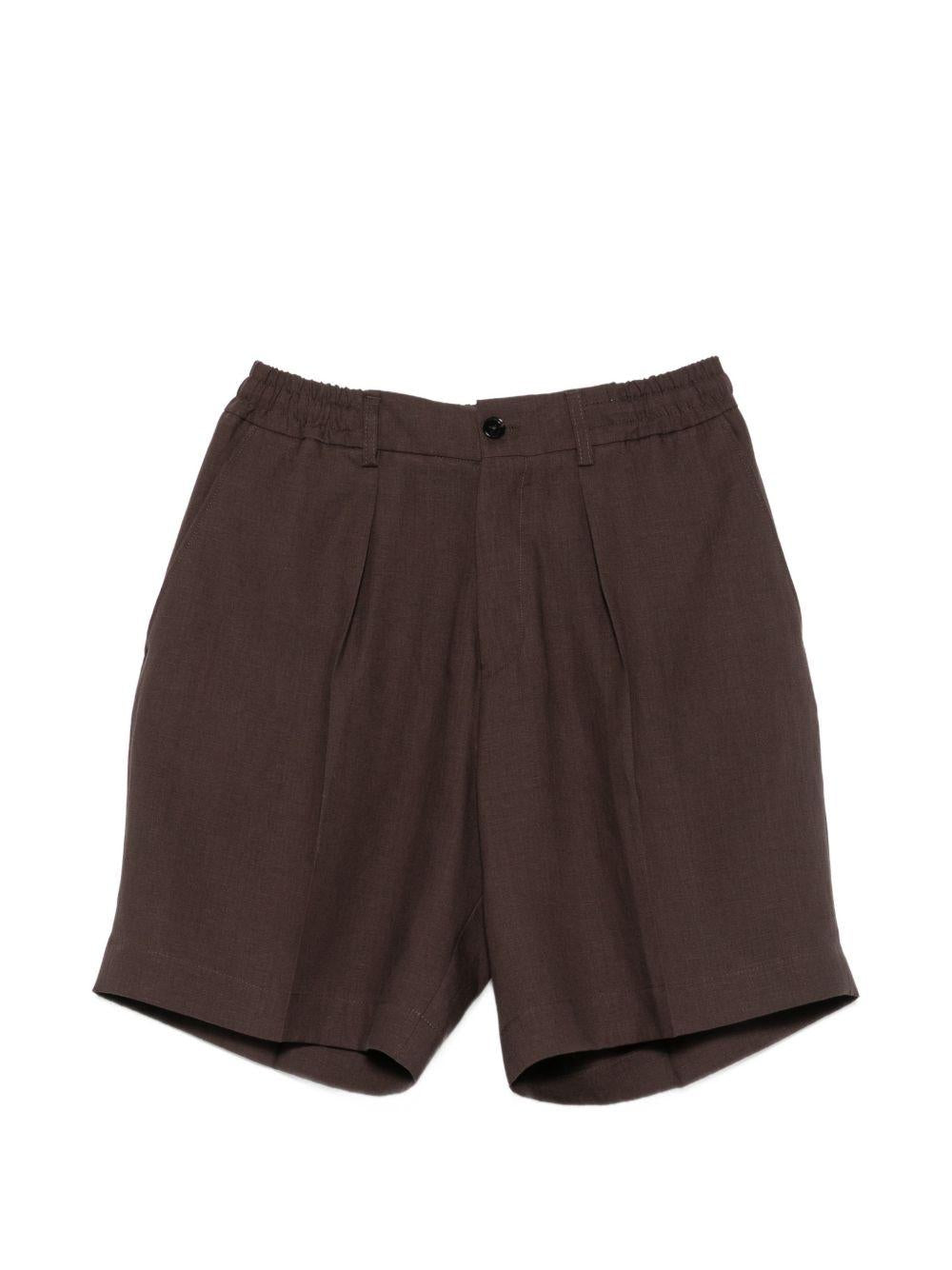 Shorts con pinces cacao 