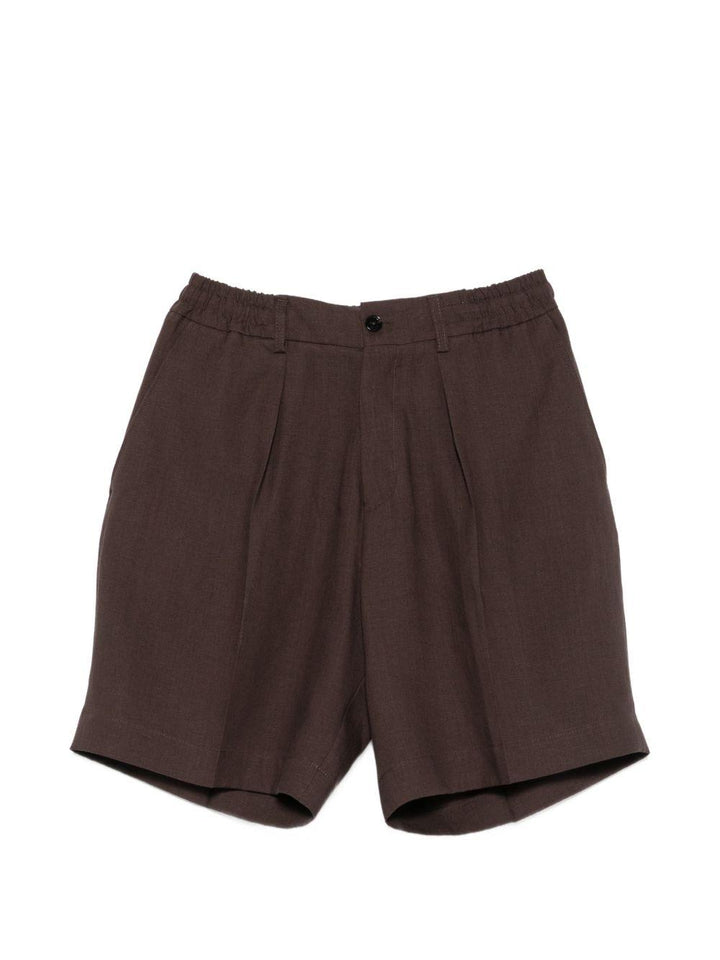 Shorts con pinces cacao 