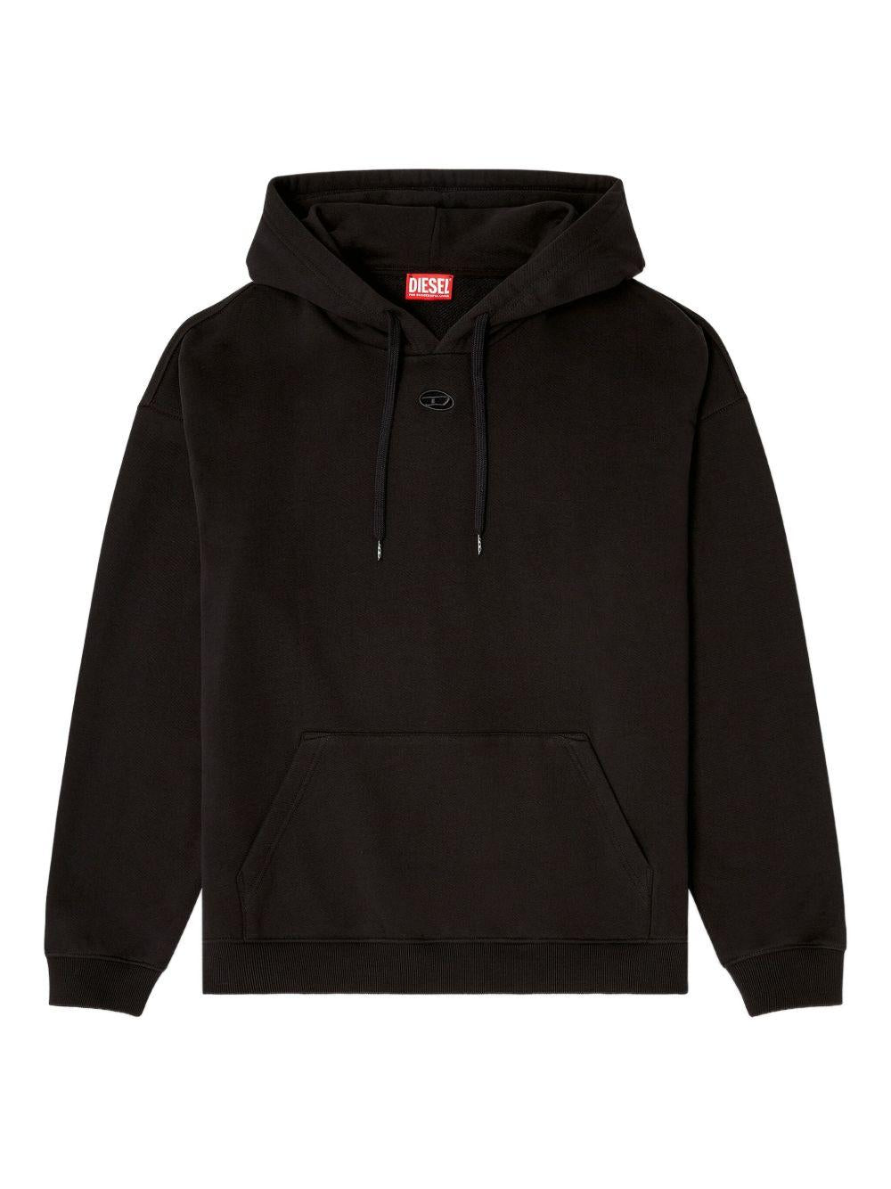 Felpa S-Boxt con cappuccio nera 