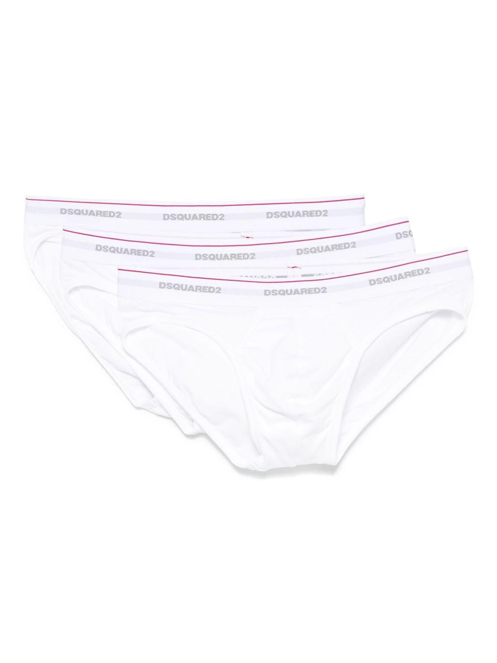 Set di 3 slip bianco con logo 