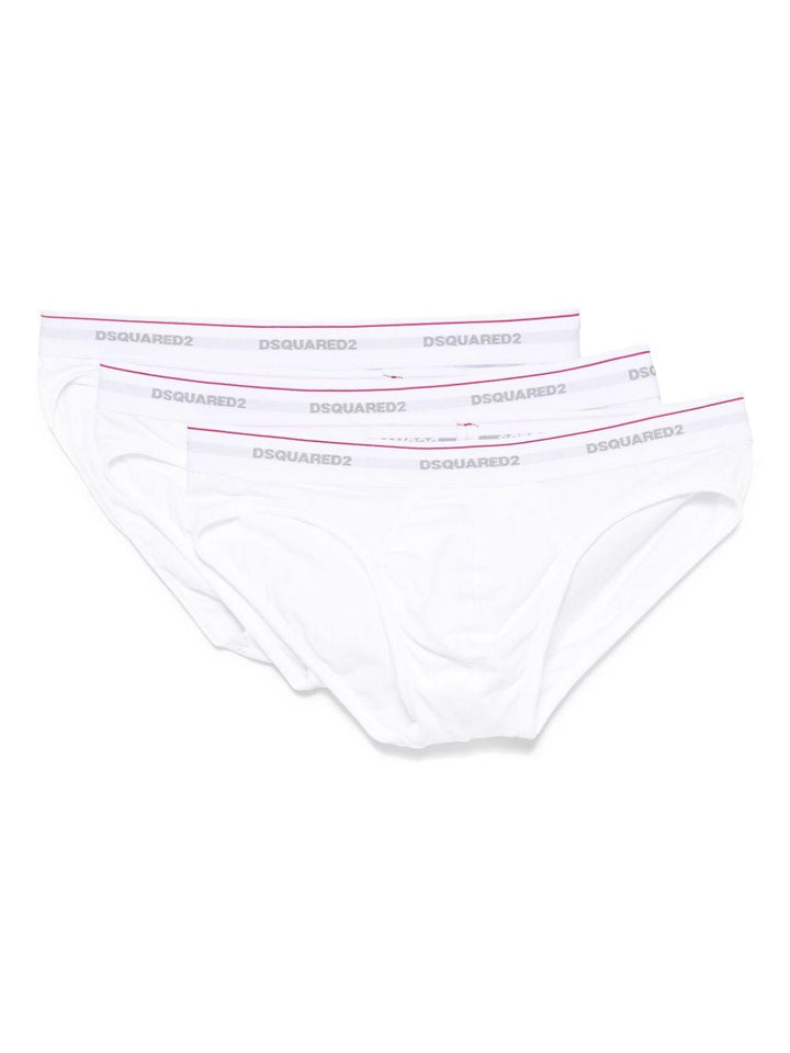 Set di 3 slip bianco con logo 