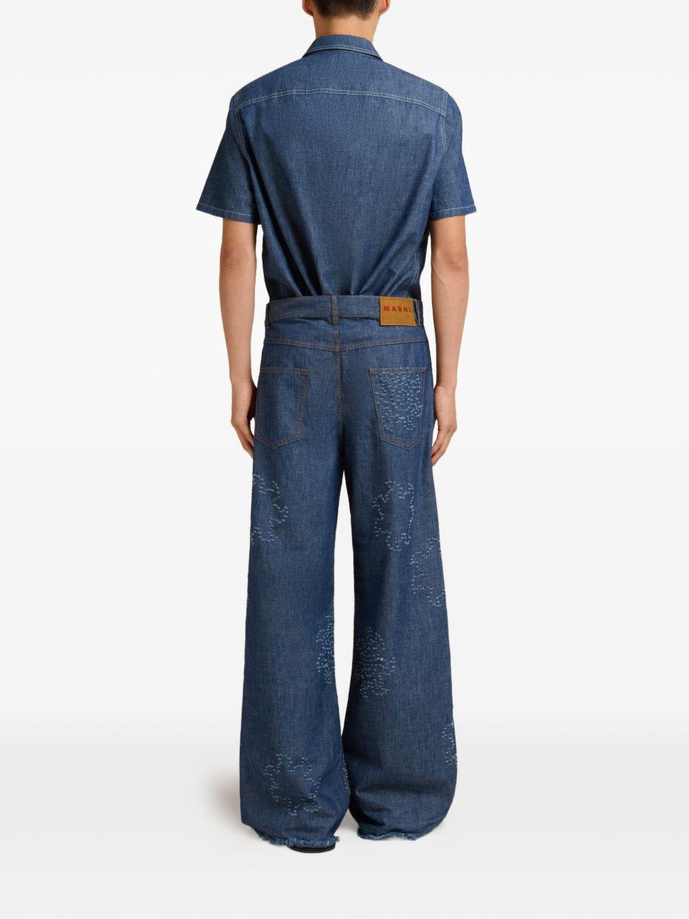 Jeans onion blue con motivo 