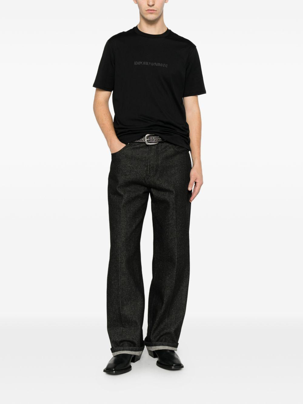 T-shirt con logo nera 