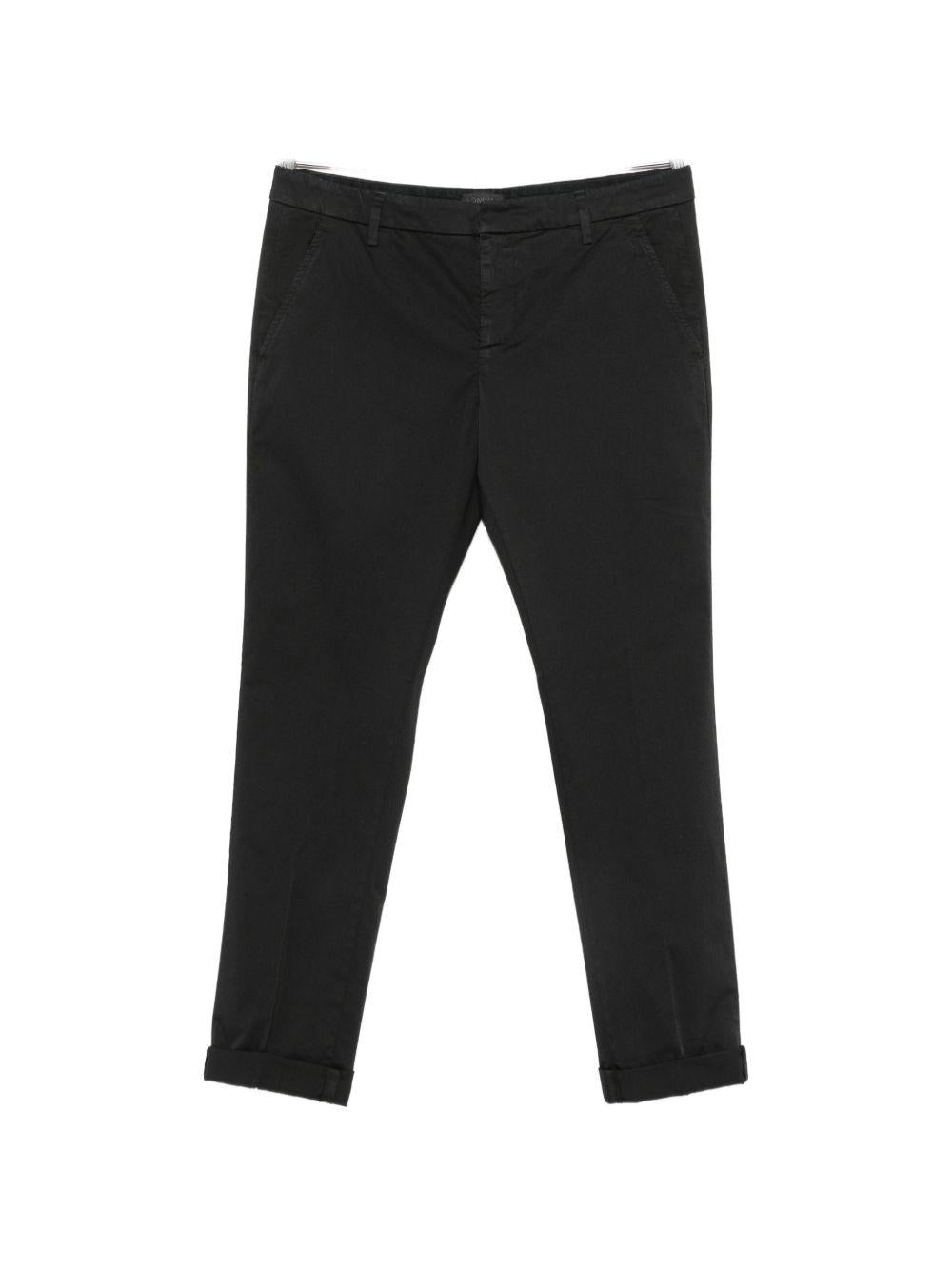 Pantaloni chino neri a gamba affusolata 