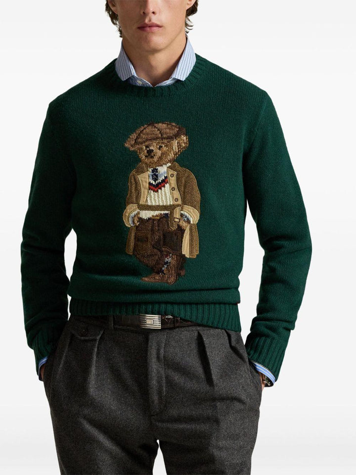 Green wool sweater