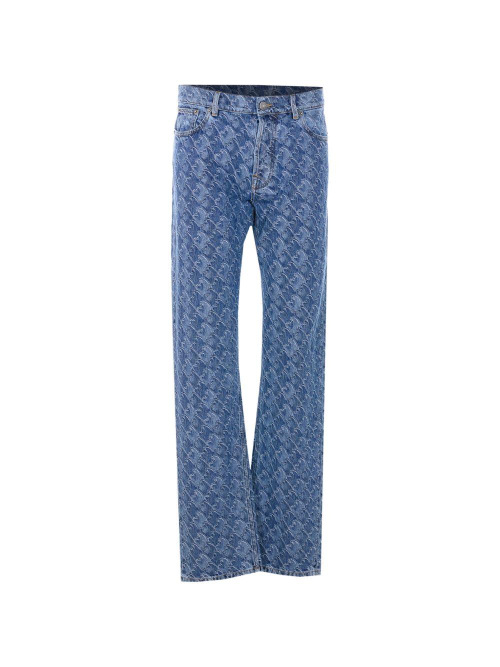 Pantaloni blu cinque tasche 
