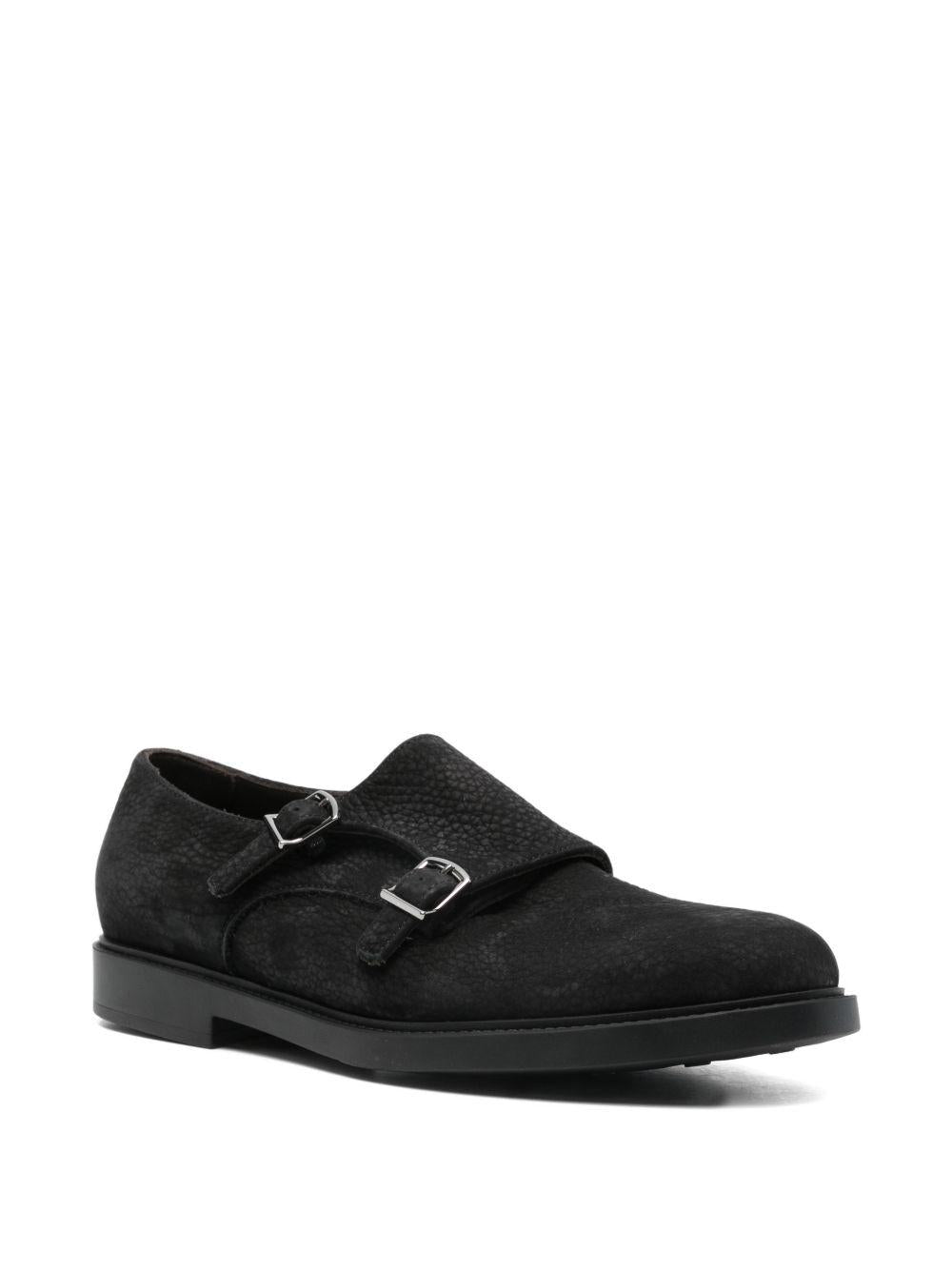 Scarpe stringate nere con fibbia 