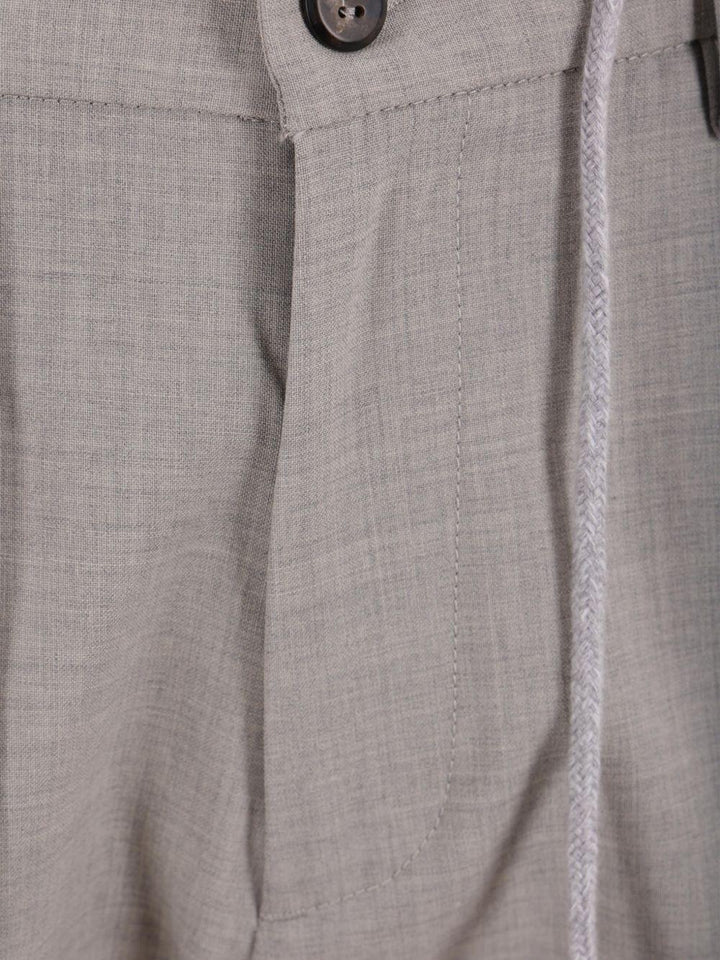 Pantaloni grigio erica affusolati con coulisse 