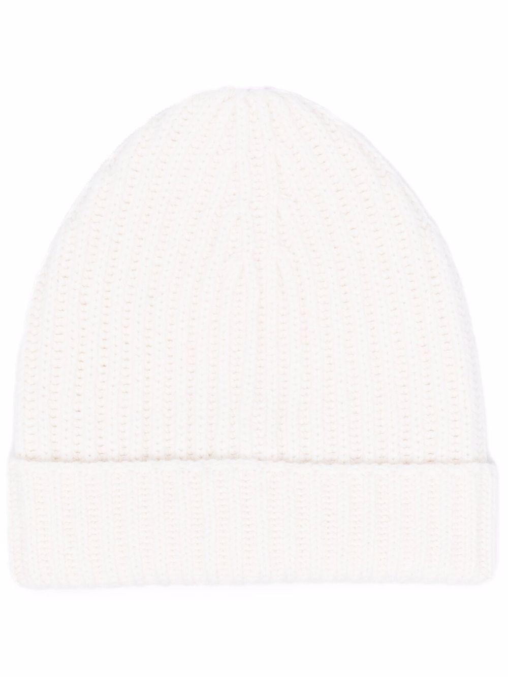 Berretto bianco in maglia chunky 