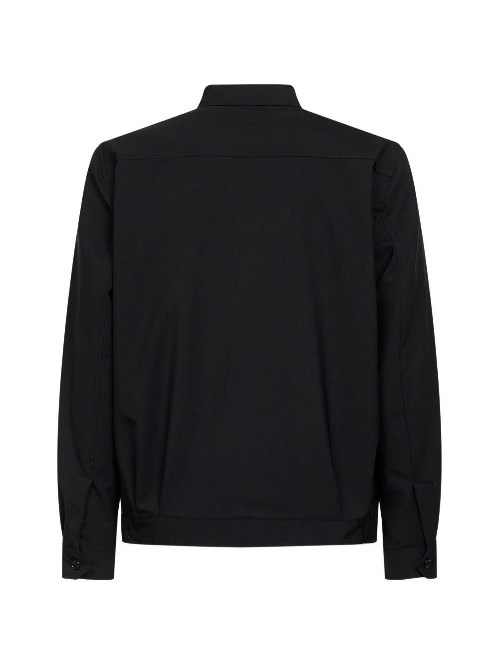 Giacca camicia nera con zip 