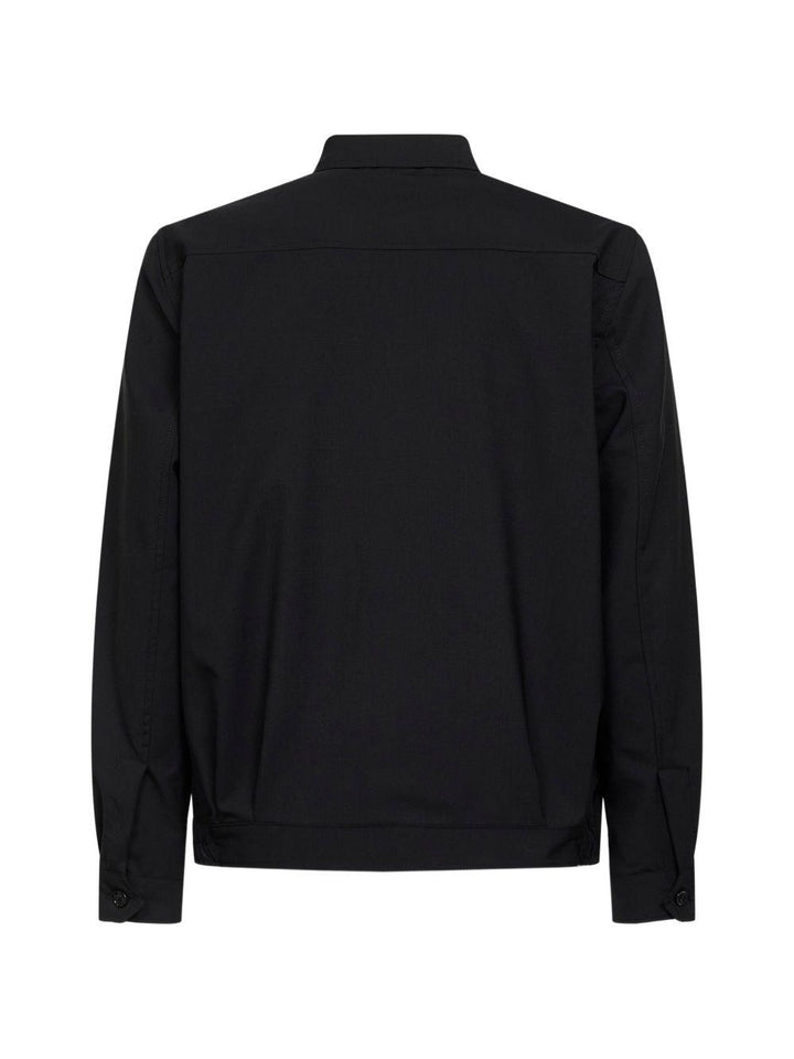 Giacca camicia nera con zip 
