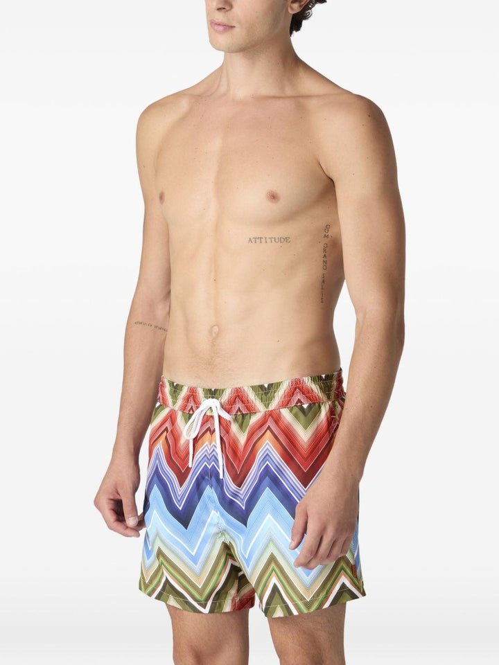 Costume da bagno zigzag multicolor 
